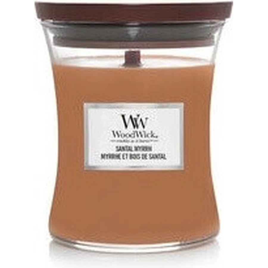 WoodWick Medium Candle Santal Myrrh Myrrh 1×275 г, ароматична свічка: ціни та характеристики