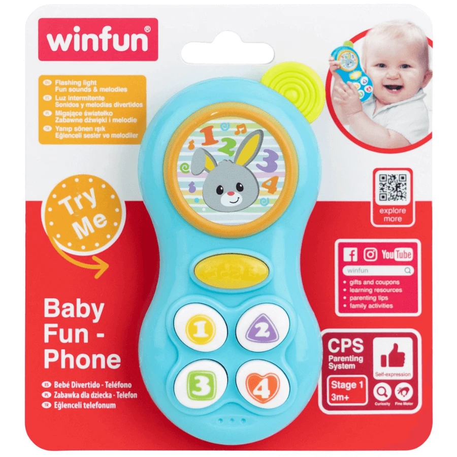 Дитячий телефон, синій, +3 місяці, Winfun: ціни та характеристики