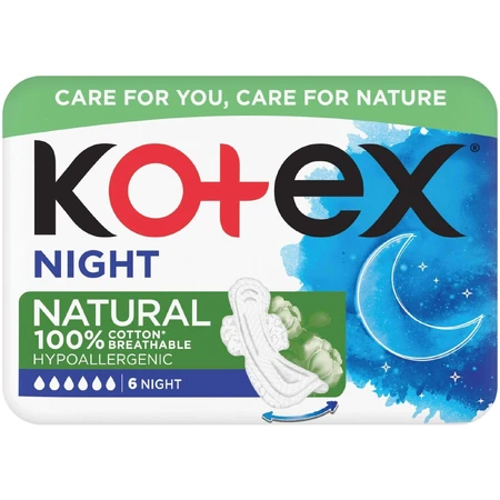 Kotex® Natural Night 6 шт: цены и характеристики