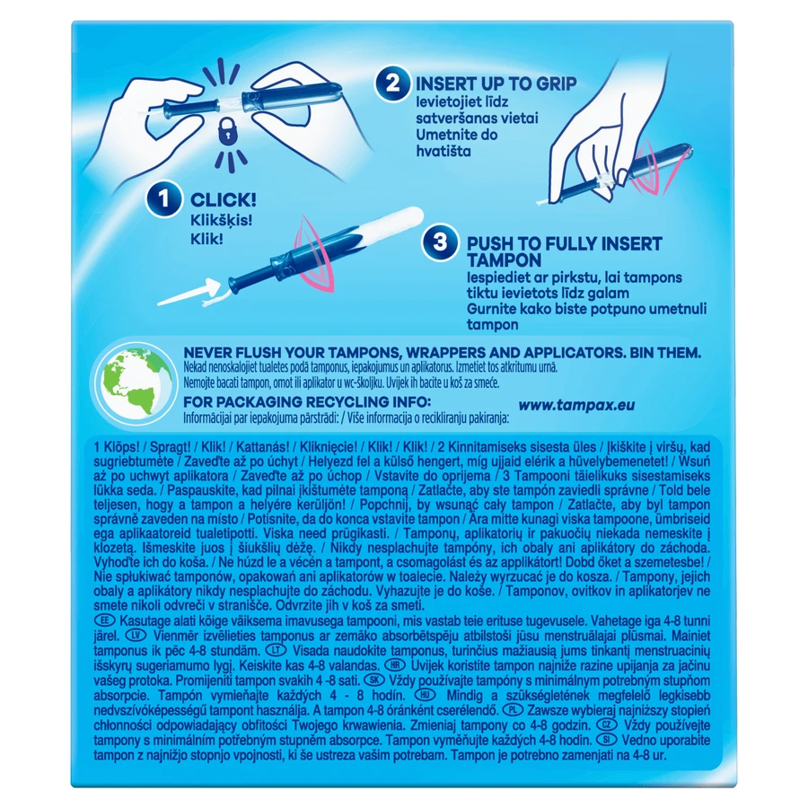 Tampax Compak Pearl, гигиенические тампоны с аппликатором, Super, 16 шт.: цены и характеристики