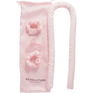 Revolution Haircare Curl Enhance Satin Curling Ribbon Pink, набор для завивки волос 4 шт.