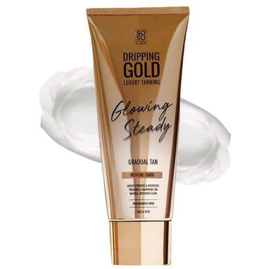 Стійкий крем для автозасмаги Gradual Tan середній/темний 200 мл Dripping Gold Glowing Steady Gradual Tan середній/темний: ціни та характеристики