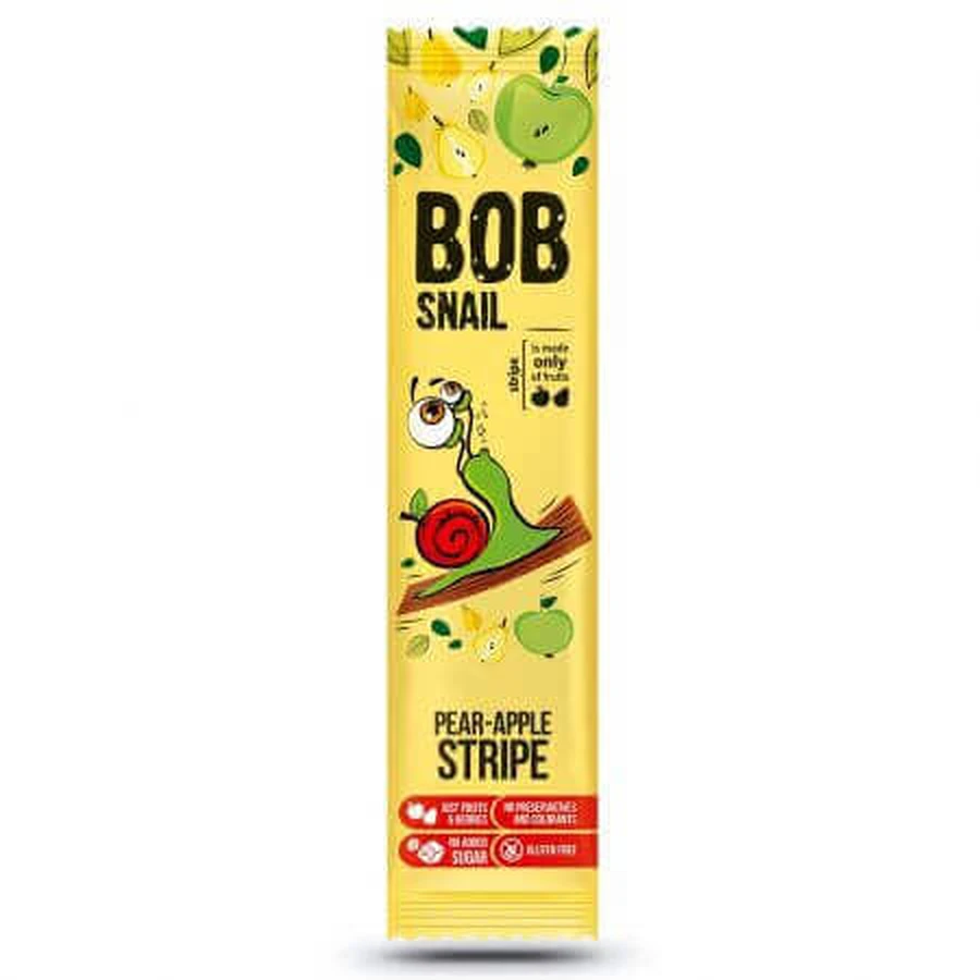 Натуральная яблочно-грушевая нарезка, 14 г, Bob Snail: цены и характеристики