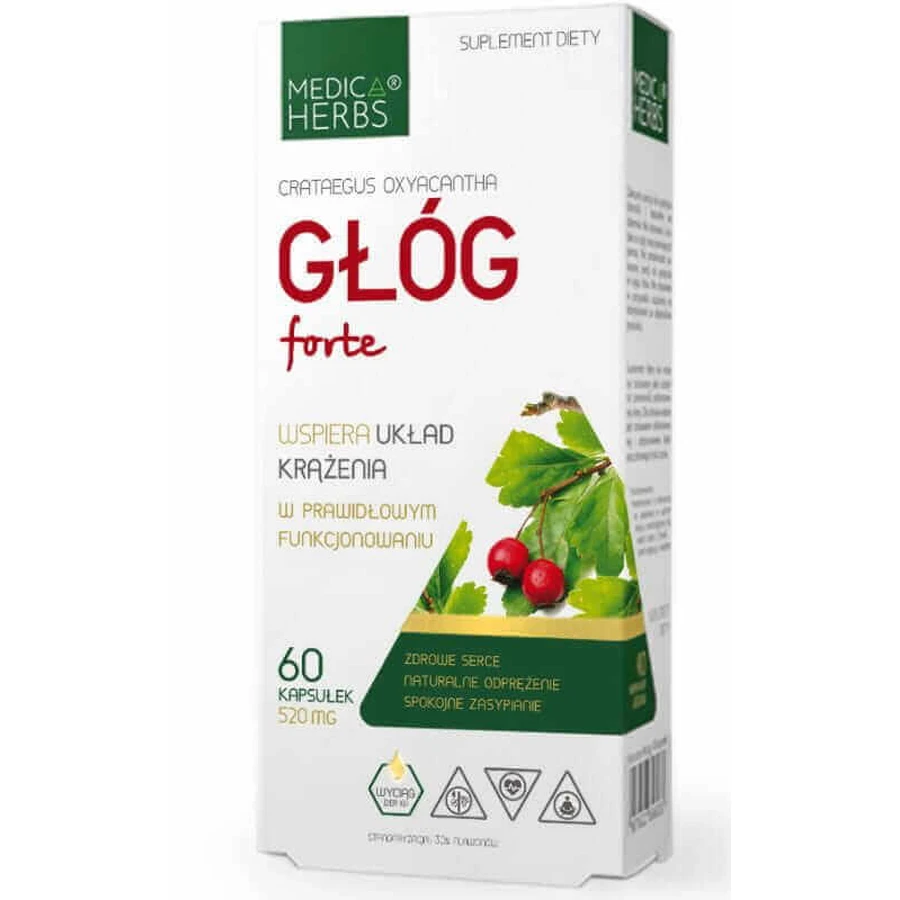 Глог Форте Medica Herbs Glóg Forte, 60 капсул : цены и характеристики