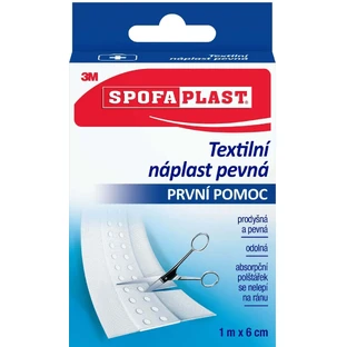 Пластир текстильний жорсткий Spofaplast Spofaplast 6 см х 1 м