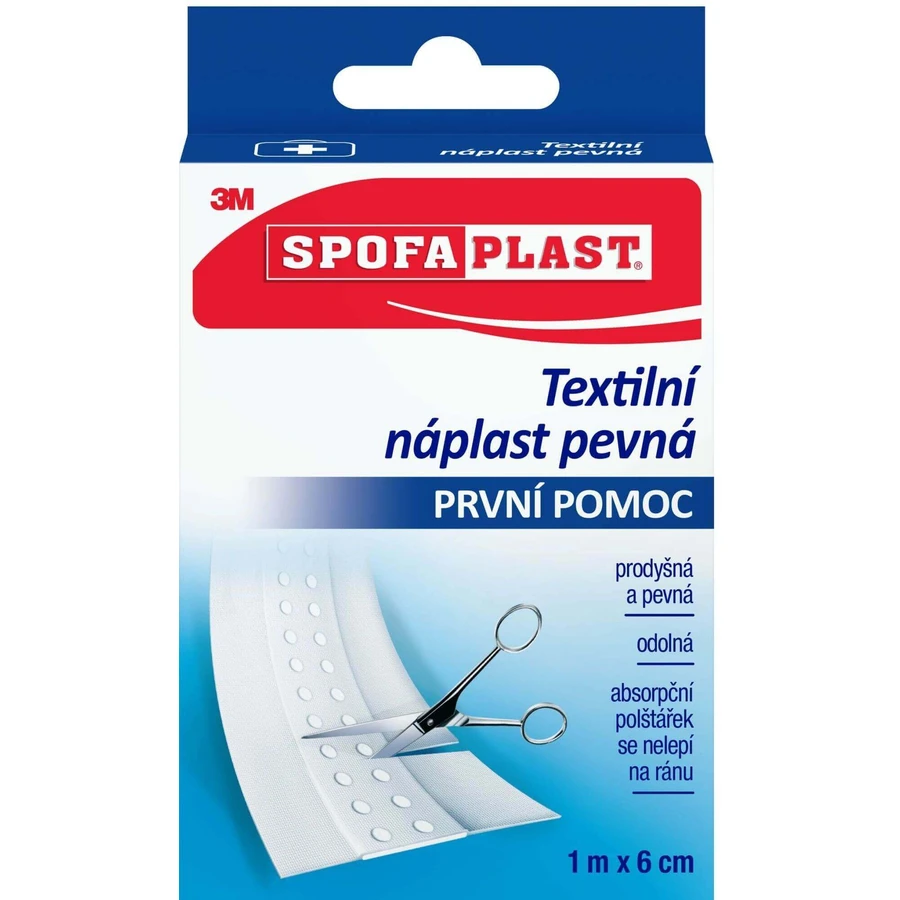 Пластир текстильний жорсткий Spofaplast Spofaplast 6 см х 1 м: ціни та характеристики