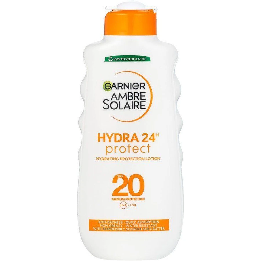 Garnier Ambre Solaire Сонцезахисний лосьйон середнього захисту для злегка засмаглої шкіри з ОФ 20, 200 мл: ціни та характеристики