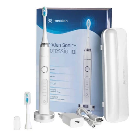 Meriden Sonic+ Professional, звукова зубна щітка, біла, 5 режимів очищення, 1 шт.: ціни та характеристики