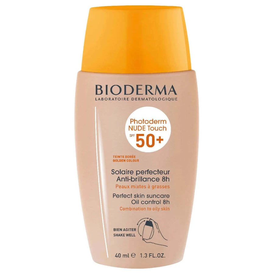 Флюид для комбинированной и жирной кожи Golden Photoderm Nude Touch SPF 50+, 40 мл, Bioderma: цены и характеристики