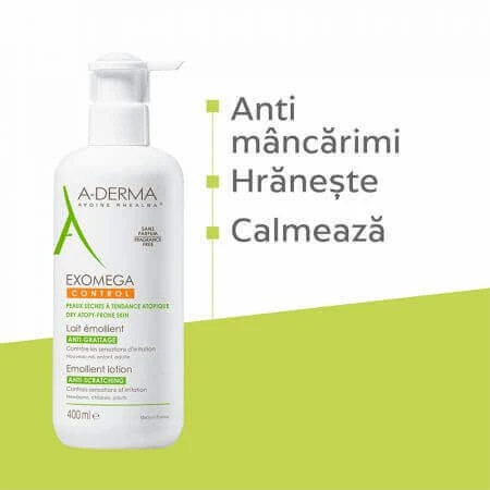 A-Derma Exomega Exomega Control Пом'якшувальне молочко, 400 мл: ціни та характеристики