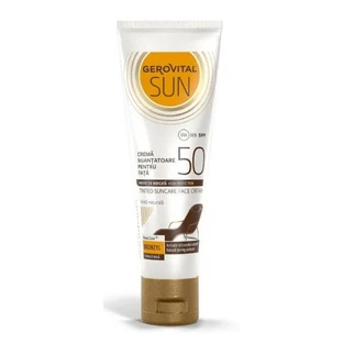Геровитал Солнцезащитный тонирующий крем для лица SPF 50, 50 мл