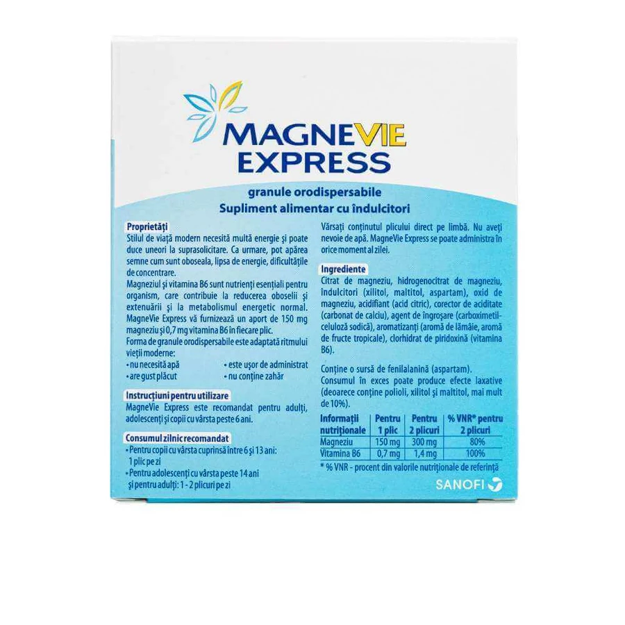 Magnevie Express Sanofi, 20 пакетиків: ціни та характеристики