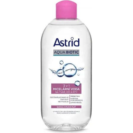 ASTRID AQUA BIOTIC Мицеллярная вода 3в1 для сухой и чувствительной кожи 400 мл 1×400 мл, мицеллярная вода: цены и характеристики