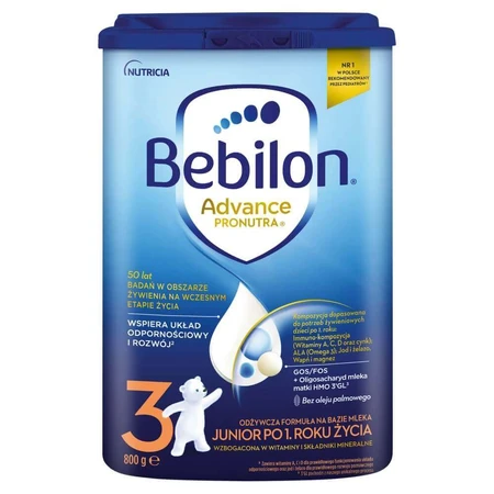 Суха молочна суміш Bebilon Advance Pronutra 3 Junior, після 1 року, 800 г: ціни та характеристики