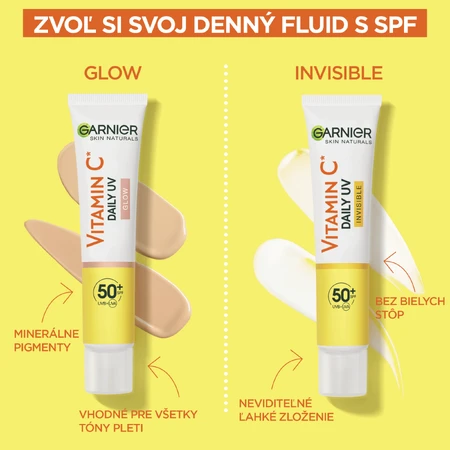 Garnier Skin Naturals Вітамін C Денний освітлюючий УФ-флюїд SPF 50+ сяйво, 40 мл: ціни та характеристики