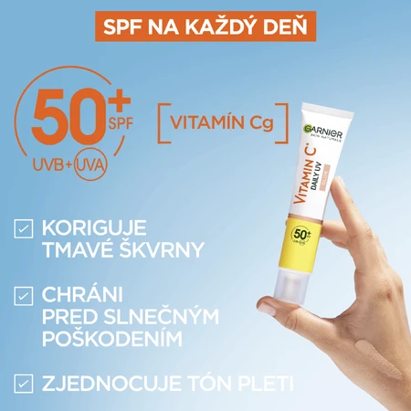 Garnier Skin Naturals Вітамін C Денний освітлюючий УФ-флюїд SPF 50+ сяйво, 40 мл: ціни та характеристики