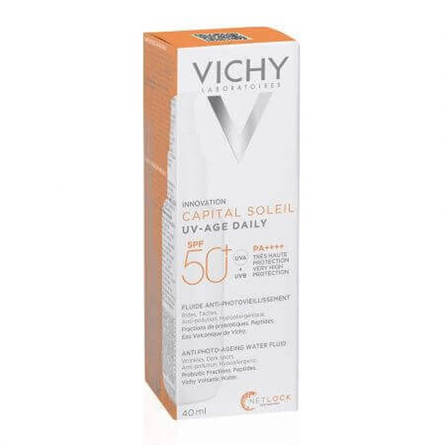Vichy Capital Soleil Антивіковий сонцезахисний флюїд SPF 50+, 40 мл: ціни та характеристики