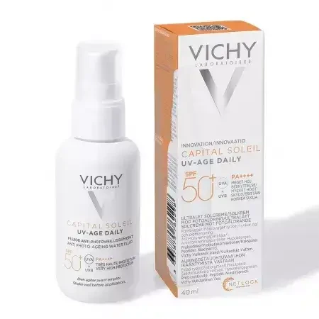 Vichy Capital Soleil Антивіковий сонцезахисний флюїд SPF 50+, 40 мл: ціни та характеристики