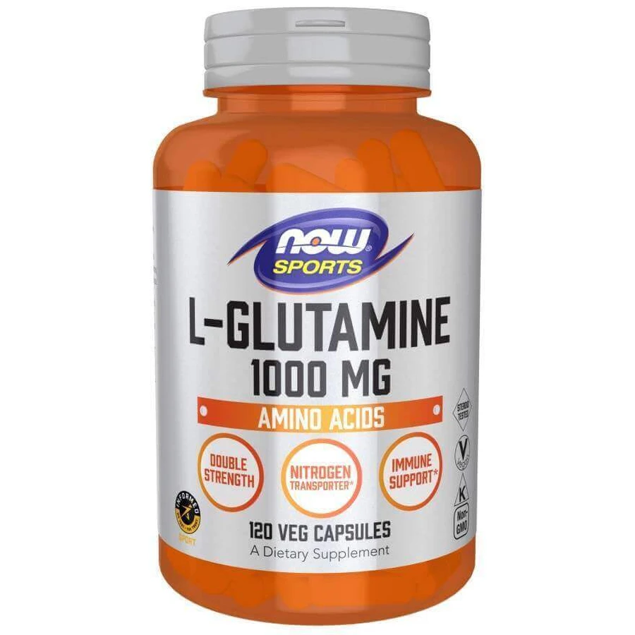 Now Foods L-Глютамин, 1000 мг, 120 капсул: цены и характеристики