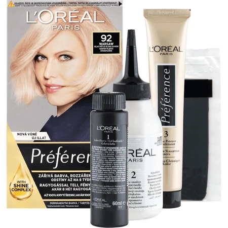 Фарба для волосся L'Oréal Paris Féria Préférence Відтінок: 92 Переливчастий блонд: ціни та характеристики