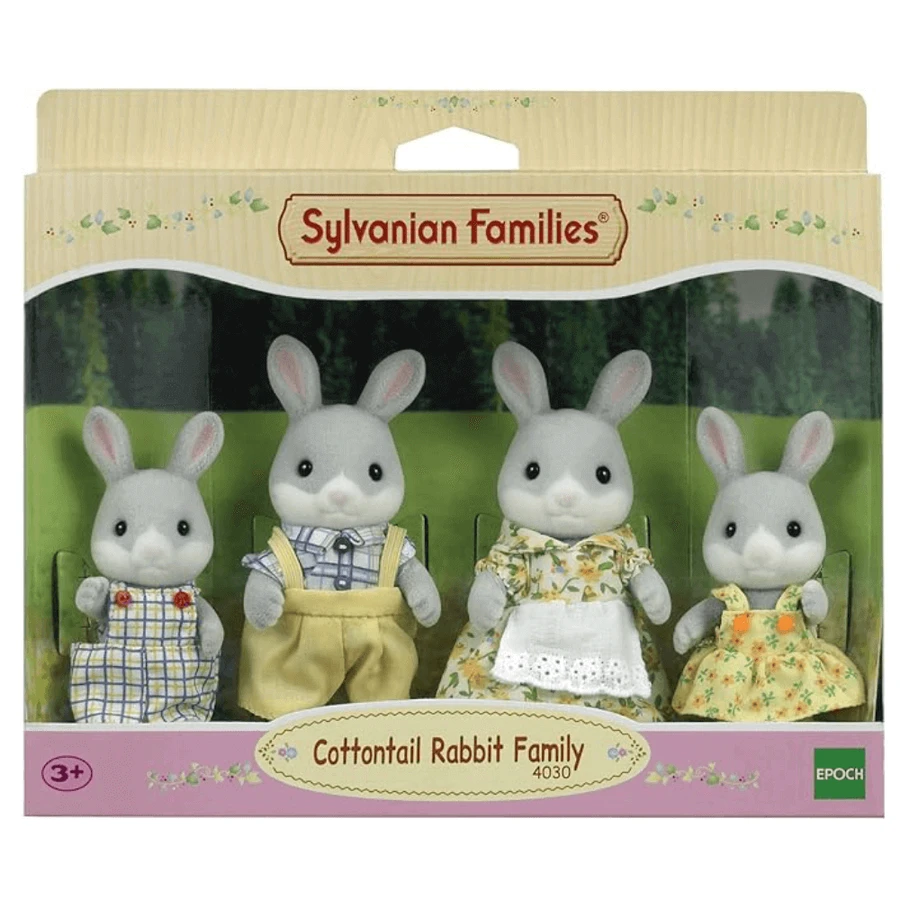 Набор из 4 фигурок кроликов Cottontail Bunny Sylvanian Families, +3 года, Эпоха: цены и характеристики
