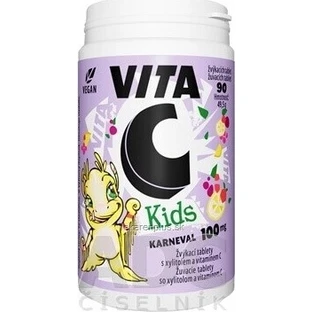 Вітабаланс VITA C KIDS 100 MG 1×90 таблеток, дієтична добавка