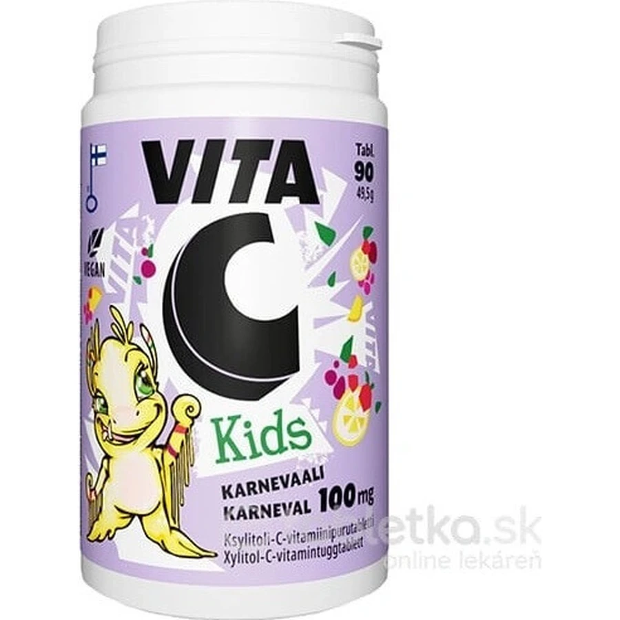 Вітабаланс VITA C KIDS 100 MG 1×90 таблеток, дієтична добавка: ціни та характеристики