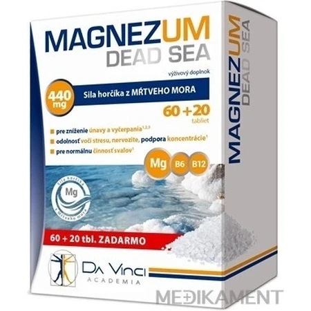 MAGNEZUM DEAD SEA - DA VINCI 1×80 табл, пищевая добавка: цены и характеристики