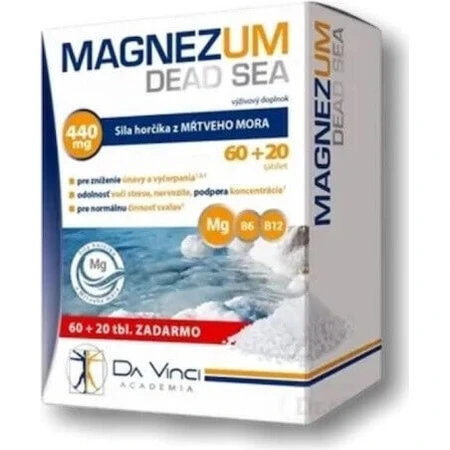 MAGNEZUM DEAD SEA - DA VINCI 1×80 табл, пищевая добавка: цены и характеристики