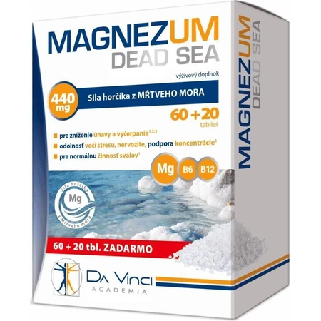 MAGNEZUM DEAD SEA - DA VINCI 1×80 табл, пищевая добавка: цены и характеристики