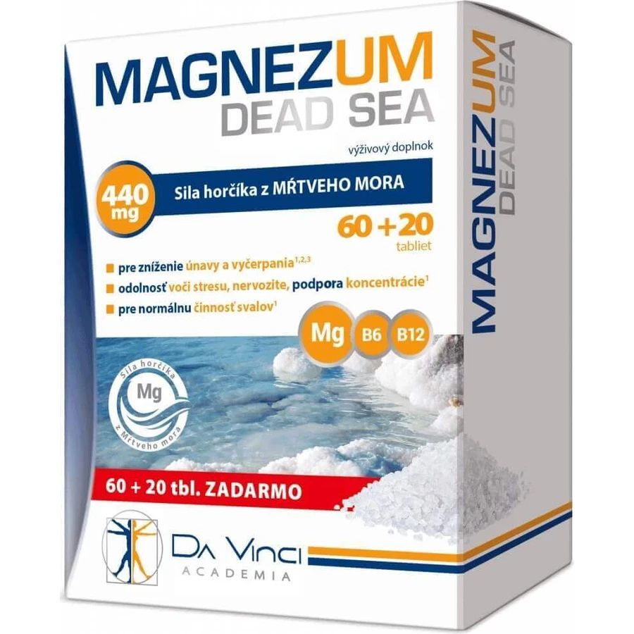 MAGNEZUM DEAD SEA - DA VINCI 1×80 табл, пищевая добавка: цены и характеристики