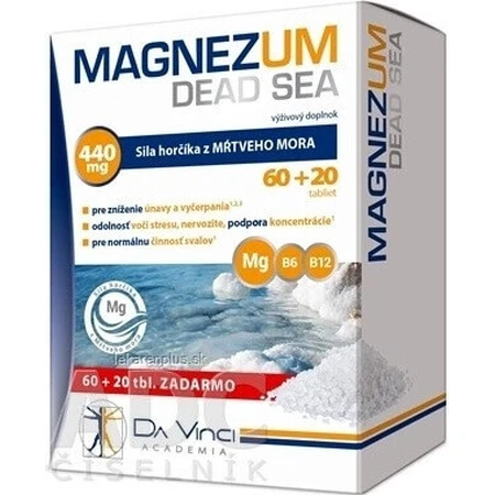 MAGNEZUM DEAD SEA - DA VINCI 1×80 табл, пищевая добавка: цены и характеристики