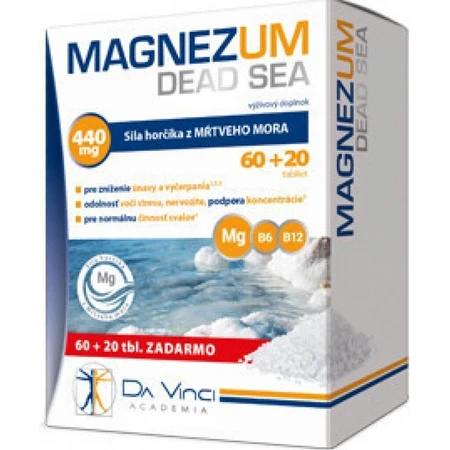 MAGNEZUM DEAD SEA - DA VINCI 1×80 табл, пищевая добавка: цены и характеристики