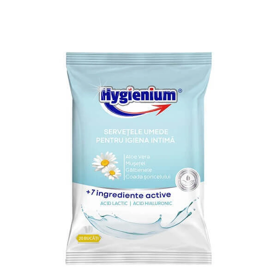 Влажные салфетки для интимной гигиены, 20 штук, Hygienium: цены и характеристики