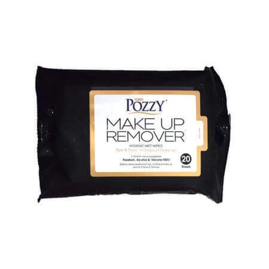 Водостойкие очищающие салфетки Make Up Waterproof, 20 шт, Pozzy: цены и характеристики