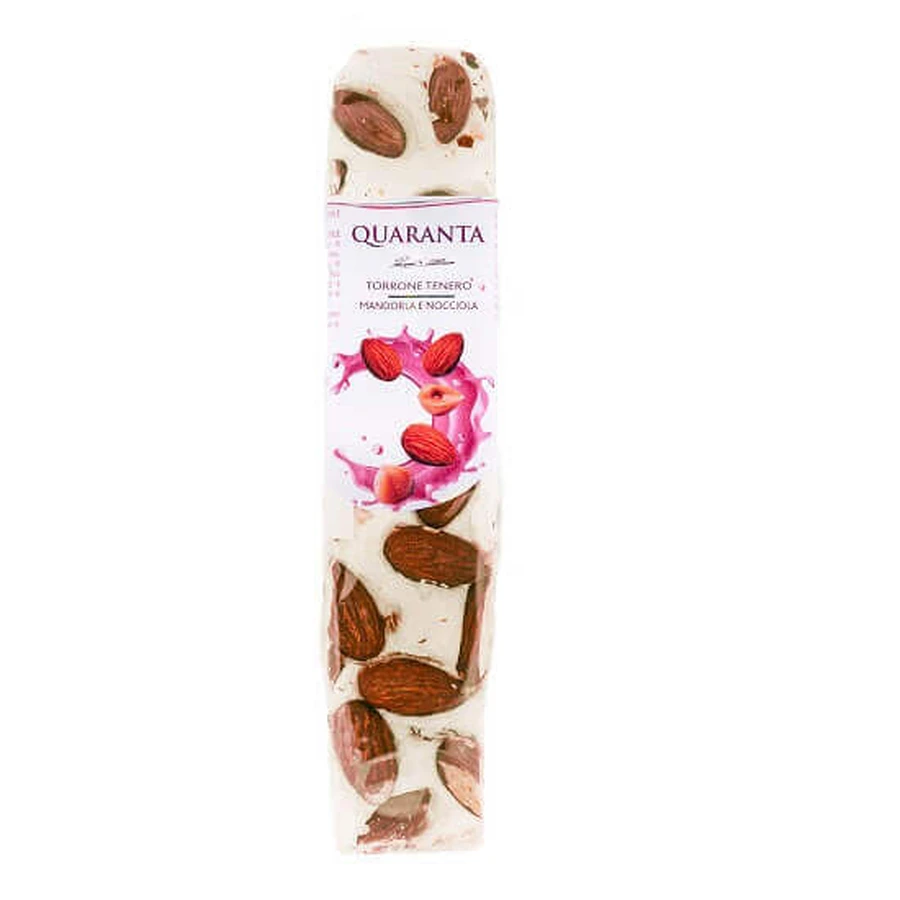 Батончик Nugat с миндалем и фундуком, 100 г, Quaranta: цены и характеристики