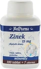 MedPharma ZINOC 25 mg Forte 1×107 tbl, (цинк в форме глюконата)