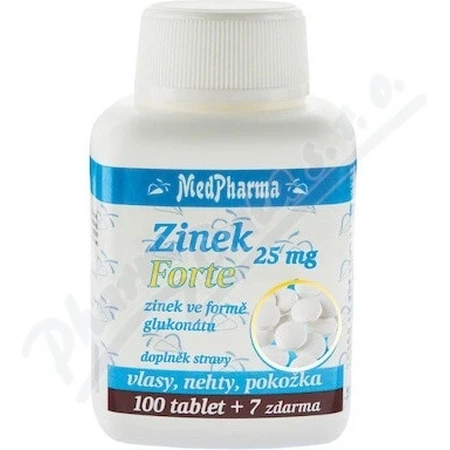 MedPharma ZINOC 25 mg Forte 1×107 тбл, (цинк у формі глюконату): ціни та характеристики