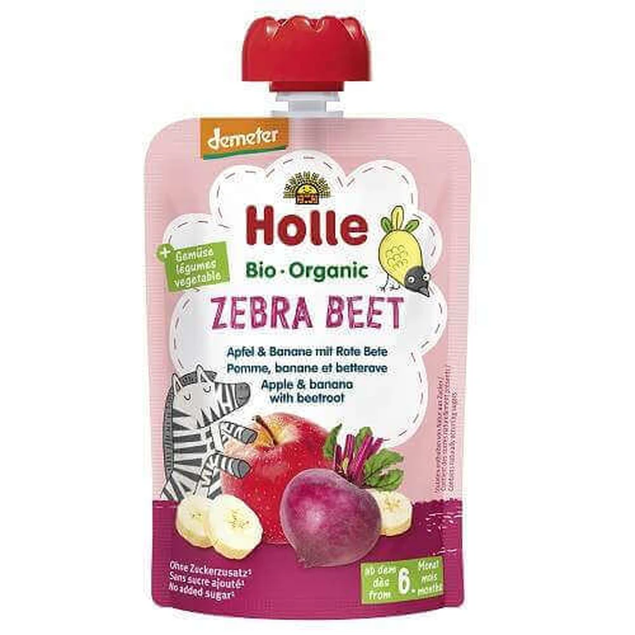 Органічне пюре з бананом та буряком, +6 місяців, 100 г, Holle Baby Food: ціни та характеристики