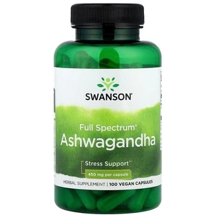 Ашваганда 450 мг Swanson Ashwagandha, 100 капсул