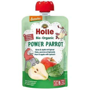 Пюре Holle Грушевое с яблоком и шпинатом, 100 г