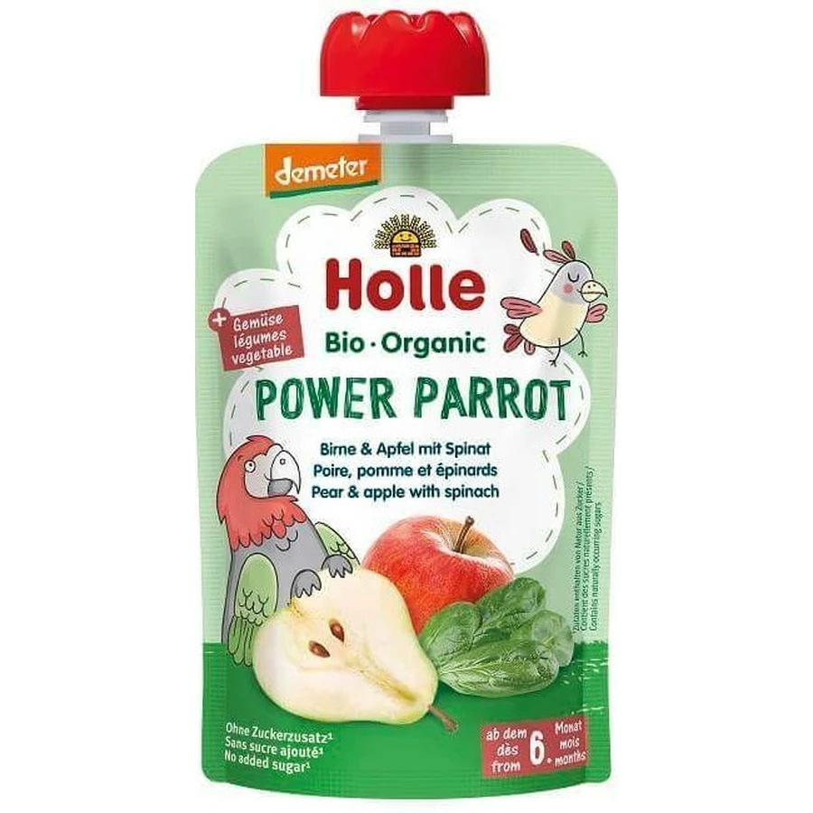 Пюре Holle Грушевое с яблоком и шпинатом, 100 г: цены и характеристики