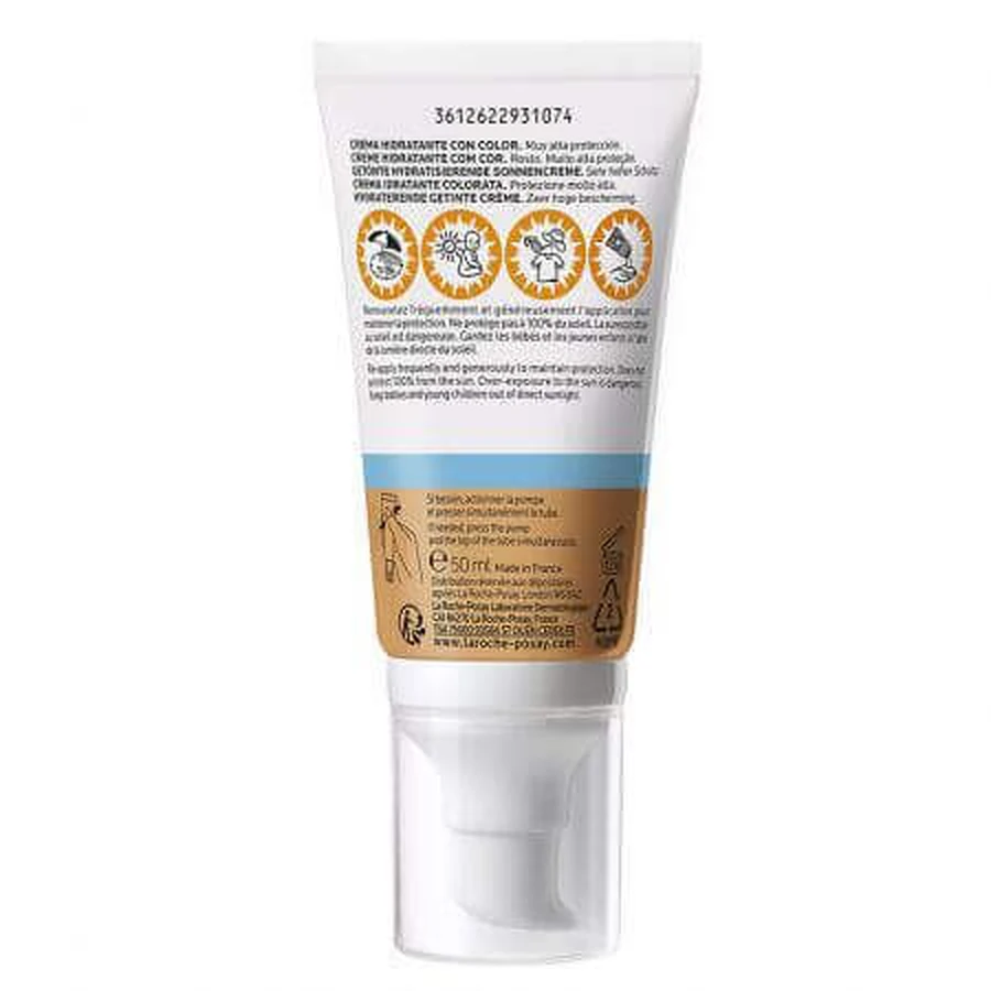 La Roche-Posay Anthelios зволожуючий крем з кольоровим пігментом для захисту від сонця SPF 50+ UVmune, 50 мл,: ціни та характеристики