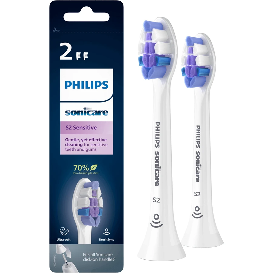 Насадки Philips Sonicare Sensitive tandard для звукових зубних щіток 2 шт.: ціни та характеристики