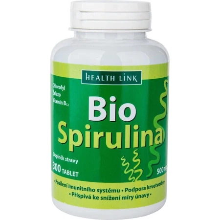 Health Link SPIRULINA BIO 1×300 tbl, спіруліна: ціни та характеристики