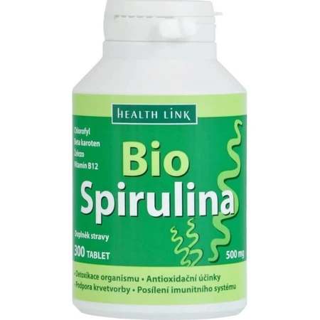 Health Link SPIRULINA BIO 1×300 tbl, спіруліна: ціни та характеристики