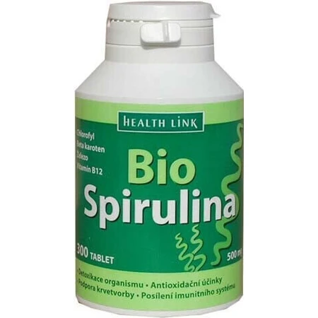 Health Link SPIRULINA BIO 1×300 tbl, спіруліна: ціни та характеристики