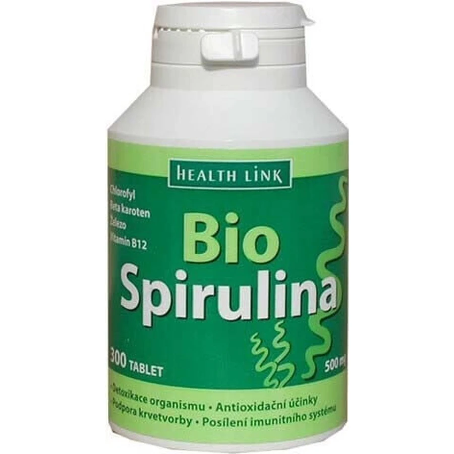 Health Link SPIRULINA BIO 1×300 tbl, спіруліна: ціни та характеристики