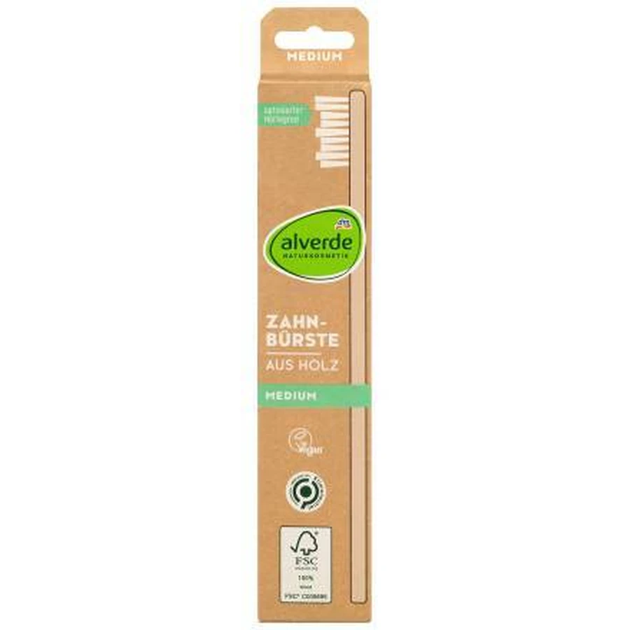 Зубная щетка Alverde Naturkosmetik из переработанного дерева, 1 шт.: цены и характеристики