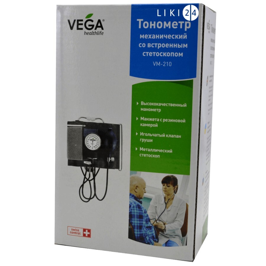 Измеритель артериального давления механический Vega VM-210: цены и характеристики